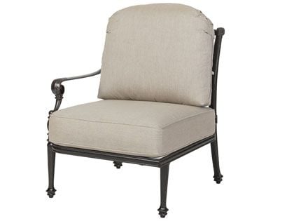 Gensun Grand Terrace Cast Aluminum Right Arm Patio Lounge Chair