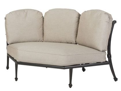 Gensun Grand Terrace Cast Aluminum 3-Back Corner Armless Patio Lounge Chair