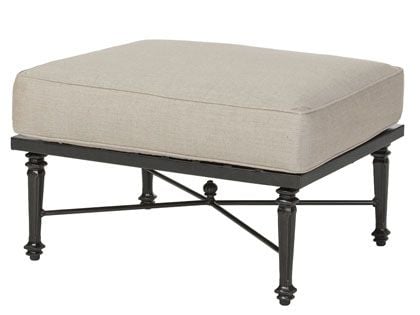 Gensun Grand Terrace Cast Aluminum Sectional Ottoman with Optional Cushion