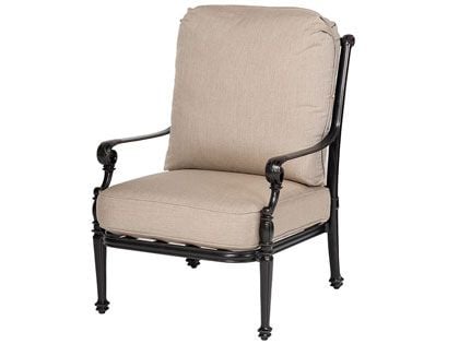 Gensun Grand Terrace Cast Aluminum High Back Patio Lounge Chair