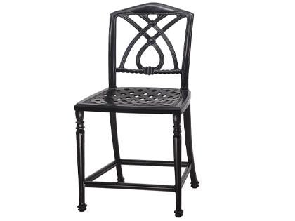 Gensun Terrace Cast Aluminum Balcony Height Chair with Optional Seat Cushion