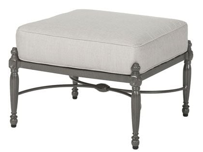 Gensun Bel Air Cast Aluminum Ottoman with Optional Cushion