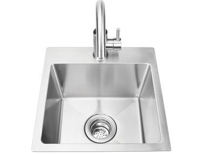 Bull 15-Inch Stainless Steel Dual Mount Sink with Faucet