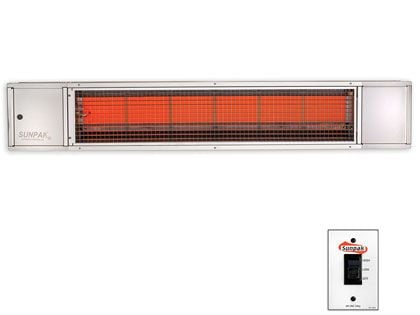 Sunpak TSH 48-Inch 34,000 BTU Gas Two-Stage Infrared Patio Heater - Stainless Steel