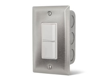 Infratech Flush Mount In-Wall Single Stacked Duplex Switch