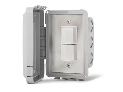 Infratech Flush Mount In-Wall Weatherproof Single Stacked Duplex Switch