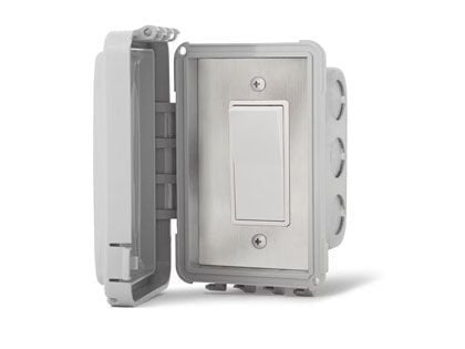 Infratech Single On/Off Flush Mount Switch With Gang Box And Weatherproof Cover
