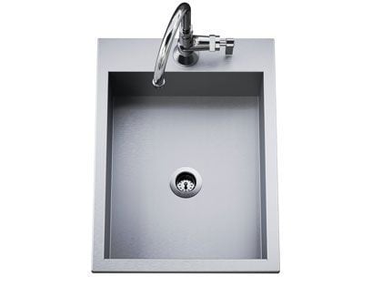 Delta Heat 15-Inch Drop-In Outdoor Rated Bar Sink With Cold Water Faucet