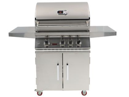 Whistler 28-Inch 3-Burner Gas Grill With Rear Infrared Burner, Grill Lights, Rotisserie Kit & Cover