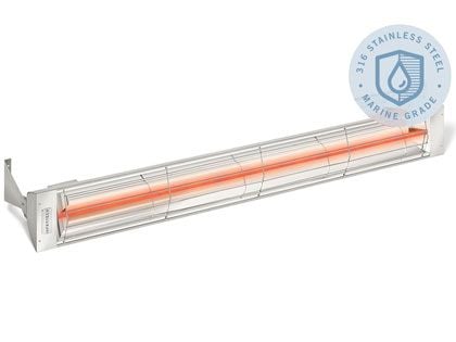 Infratech W-Series 61 1/4-Inch 3000W Marine Grade Single Element Electric Infrared Patio Heater - Stainless Steel
