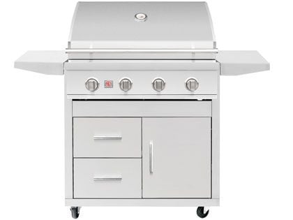 Summerset Sizzler 32-Inch 4-Burner Gas Grill With Deluxe Cart