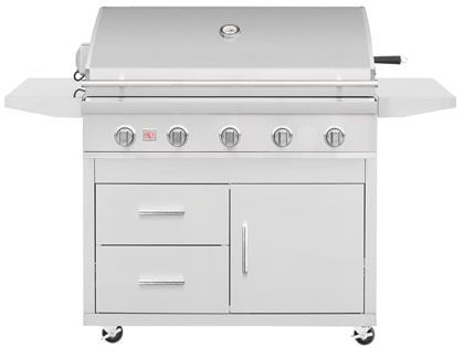 Summerset Sizzler 40-Inch 5-Burner Gas Grill with Deluxe Cart