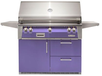 Alfresco 42-Inch Luxury Gas Grill With Infrared Sear Zone, Rotisserie & Refrigerated Cart