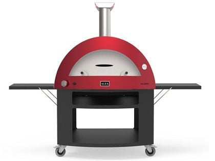 Alfa Moderno 5 Pizze 47-Inch Gas Pizza Oven and Oven Base - Ruby Red