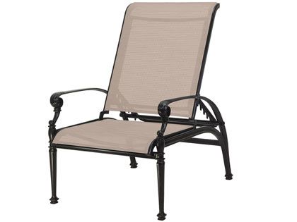 Gensun Grand Terrace Cast Aluminum Sling Reclining Chair