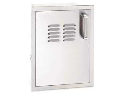 Fire Magic Premium Flush 14-Inch Left-Hinged Soft Close Louvered Single Access Door With Propane Tank Storage