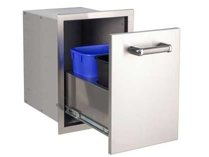 Fire Magic Echelon Black Flush Trash Cabinet