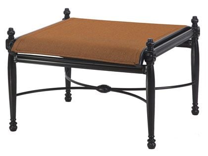 Gensun Bel Air Cast Aluminum Padded Sling Ottoman