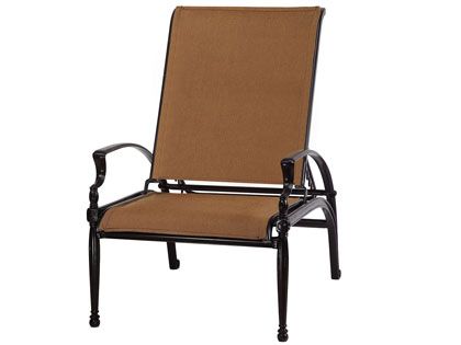 Gensun Bel Air Cast Aluminum Padded Sling Reclining Chair