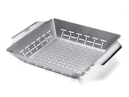 Weber 6434 Deluxe Large Stainless Steel Vegetable Grill Basket