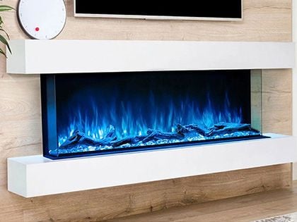 Modern Flames 68-inch Landscape Pro Multi Linear Electric Fireplace with Floating Mantel Set