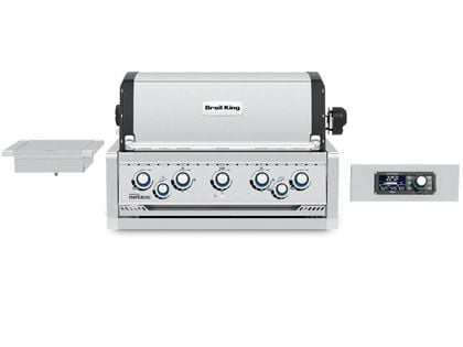 Broil King Imperial QS590 5-Burner Built-In Gas Grill With Rotisserie, Side Burner & iQue™ Technology Control