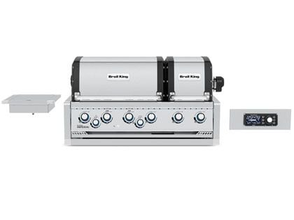 Broil King Imperial QS690 6-Burner Built-In Gas Grill With Rotisserie, Side Burner & iQue™ Technology Control