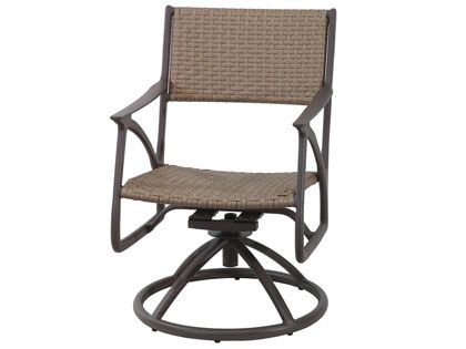 Gensun Amari Cast Aluminum Woven Swivel Rocker
