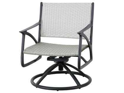 Gensun Amari Cast Aluminum Woven Swivel Rocking Lounge Chair