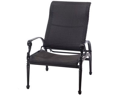 Gensun Grand Terrace Cast Aluminum Woven Reclining Chair