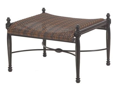 Gensun Bel Air Cast Aluminum Woven Ottoman