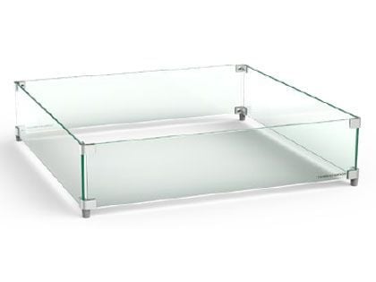 American Fyre Designs Large Square Glass Wind Guard, 28 x 28 Inches
