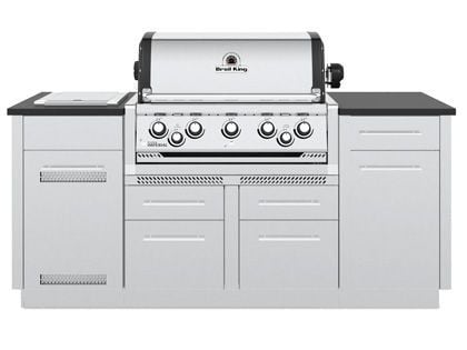 Broil King Imperial S 590i 5-Burner Gas Grill Island With Rotisserie & Side Burner