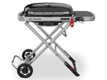 Weber Traveler Folding Portable Propane Gas Grill - Black