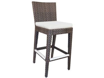 Hospitality Rattan Atlantis Wicker Cushion Outdoor Barstool