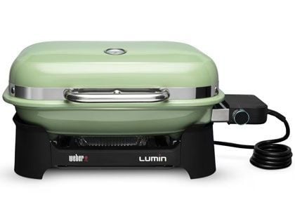 Weber Lumin Compact Portable 1560 Watt Electric Grill - Seafoam Green