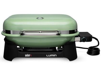 Weber Lumin Portable 1560 Watt Electric Grill - Seafoam Green