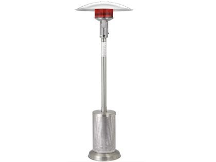 Sunglo 40,000 BTU Propane Gas Portable Patio Heater - Stainless Steel