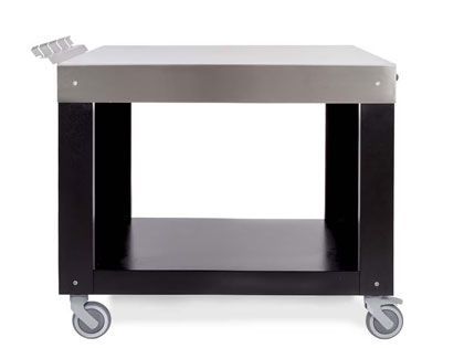 Alfa 28-Inch Stainless Steel Multi-Functional Base & Prep Station - Silver Black