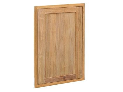 Pacific Teak Millworks 18-Inch Full Height Shaker Panel Teak Wood Single Access Door