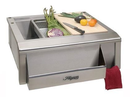 Alfresco 30-Inch Outdoor Rated Versa Apron Sink With Prep Package