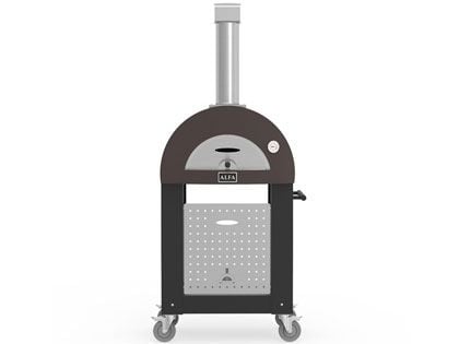 Alfa Nano 1 Pizze 23-Inch Wood-Fired Pizza Oven and Oven Base - Black Base