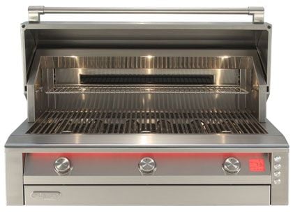 Alfresco 42-Inch AIPG Intelligent Professional Built-In Gas Grill With Thermaglass Radiant Shields, Rear Infrared Burner & Rotisserie Kit