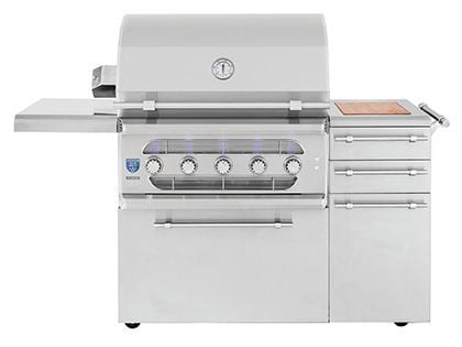 American Made Grills Muscle 36-Inch Hybrid Wood, Charcoal & Gas Grill with Infrared Sear Burner & Rotisserie Kit