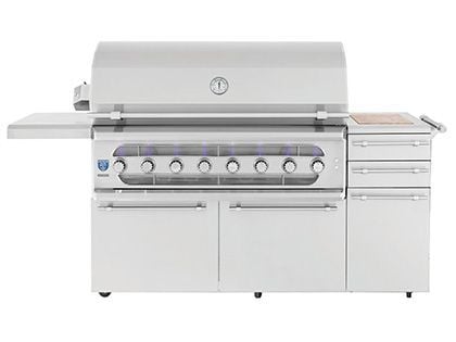 American Made Grills Muscle 54-Inch Hybrid Wood, Charcoal & Gas Grill with Infrared Sear Burner & Rotisserie Kit