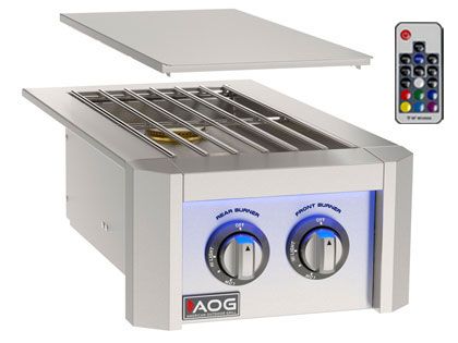 AOG L-Series Built-In Gas Double Side Burner with LED Multi-Color Light Bar
