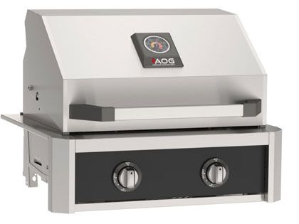 AOG T-Series 24-Inch 2-Burner Built-In Gas Grill - Black