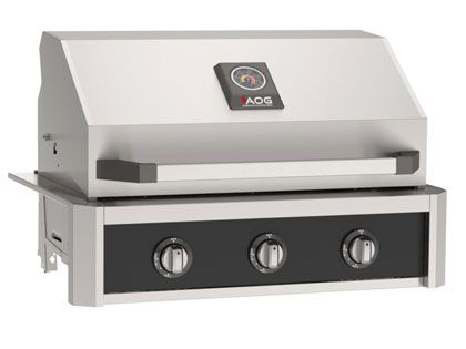 AOG T-Series 30-Inch 3-Burner Built-In Gas Grill - Black