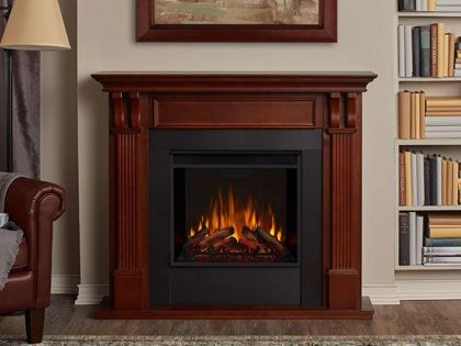 Ashley 48-Inch Electric Fireplace Mantel in Mahogany
