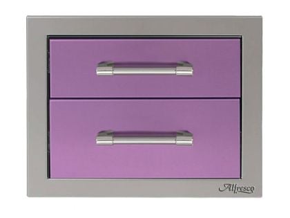 Alfresco 17-Inch Stainless Steel Soft-Close Double Drawer